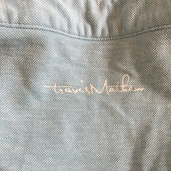 Travis Matthew | Mens Light Blue Heathered Golf Polo | Size XL - Picture 6 of 7